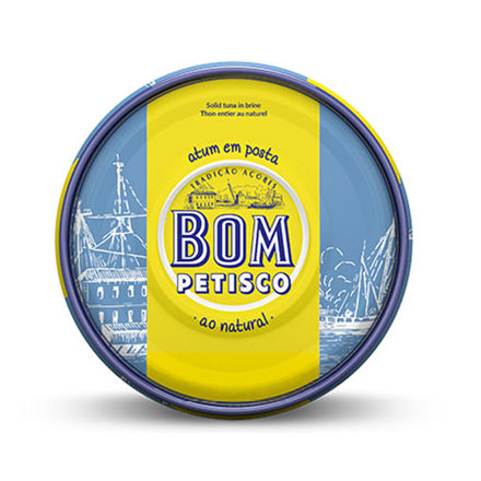 Picture of Tuna Bom Petisco In Piece Brine Rounded Tin 385g