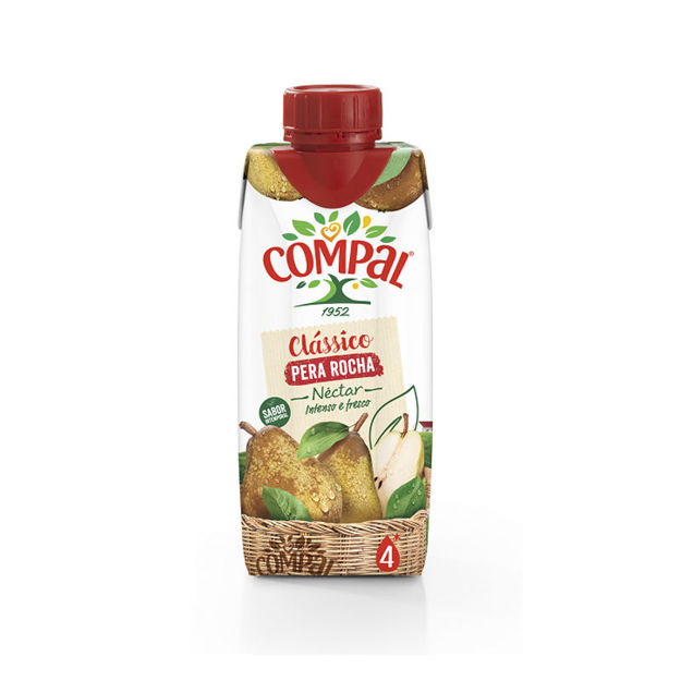 Picture of Compal Nectar Orig. Pear Rocha Prisma Pack 33cl