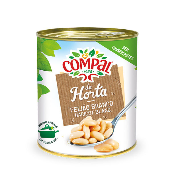 Picture of White Beans In Brine Compal Large Tin 845g