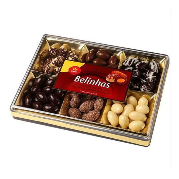 Picture of Vieira Almonds Belinhas Assorted With Chocolate Rectangular Box