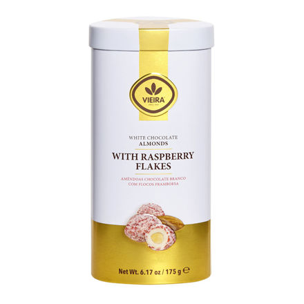 Picture of Vieira Almonds With White Chocolate & Raspberry Tin