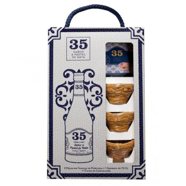 Picture of Liquor 35 - Creme De Pastel De Nata Pack with 3 Glasses+Chocolate