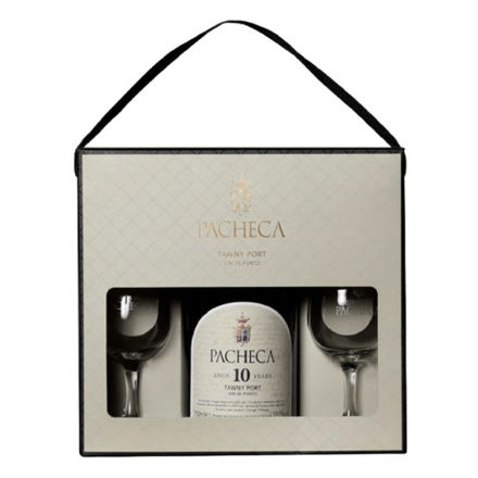 Picture of Porto Pacheca 10 Yrs Gift-Pack With 2 Glasses