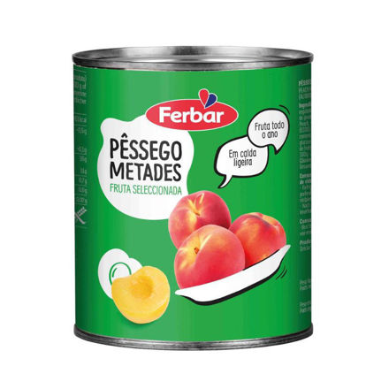 Picture of Peaches Halves In Syrup Ferbar Tin