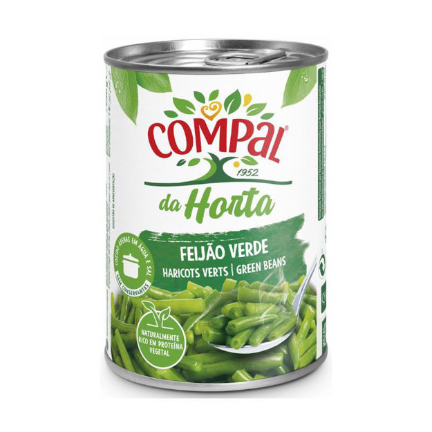 Imagem de Feijão Verde Cozido Compal Lata