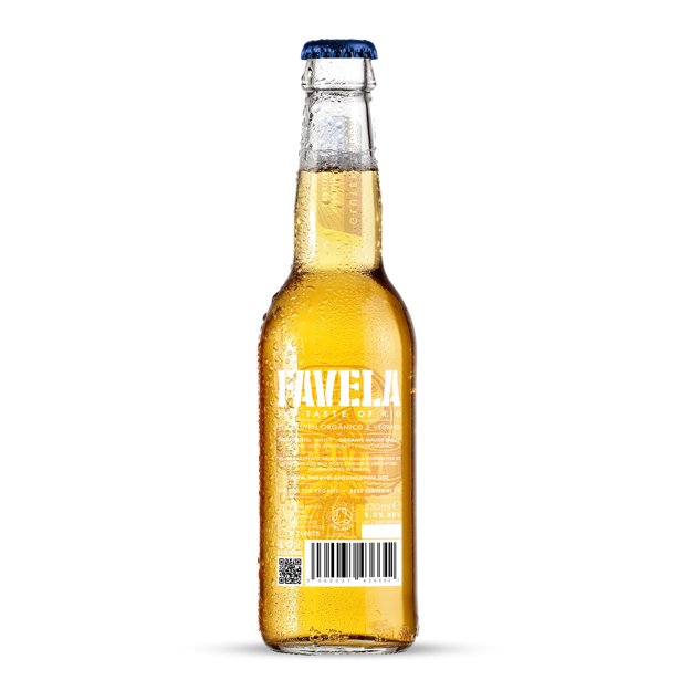 Picture of Favela Beer Premium Brewed Organic & Vegan Lager