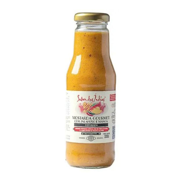 Imagem de Mostarda Gourmet com Jalapenho e Manga Sabor das Índias 335ml