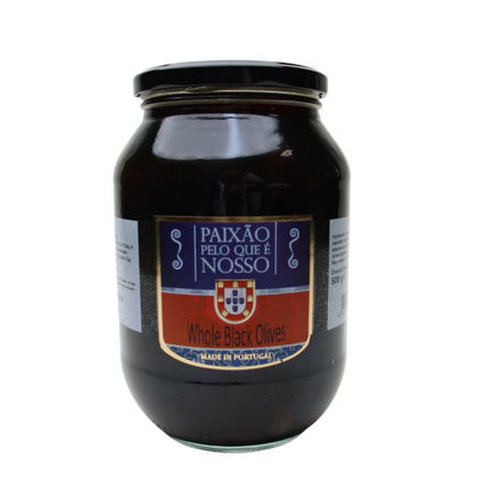 Picture of Paixao Black Olives 291/320 500g